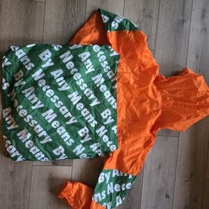 Orange and Green Hooded Jacket